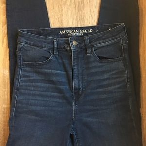 American Eagle Dark Wash Super High Waisted Jeans